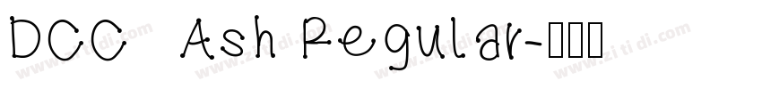 DCC   Ash Regular字体转换